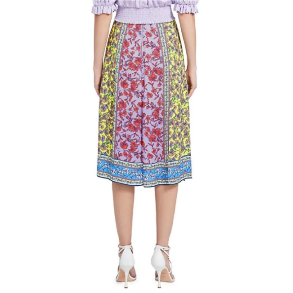 Alice + Olivia Athena Floral Midi Skirt with Sexy Side Slits - Picture 5 of 16